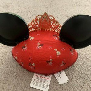 Elena of Avalor Mickey Mouse Ears RED CROWN Disney Youth Sized Ear Hat NWT